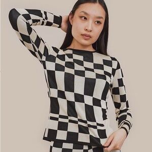 Paloma wool checkered enya top